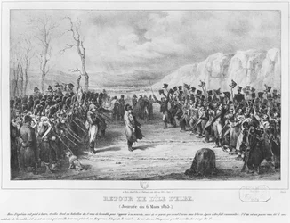 Napoleón I (1769-1821) regresando de Elba el 6 de marzo de 1815